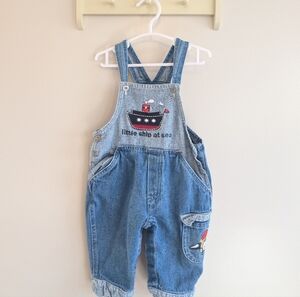 Denim Overalls with Boat Design